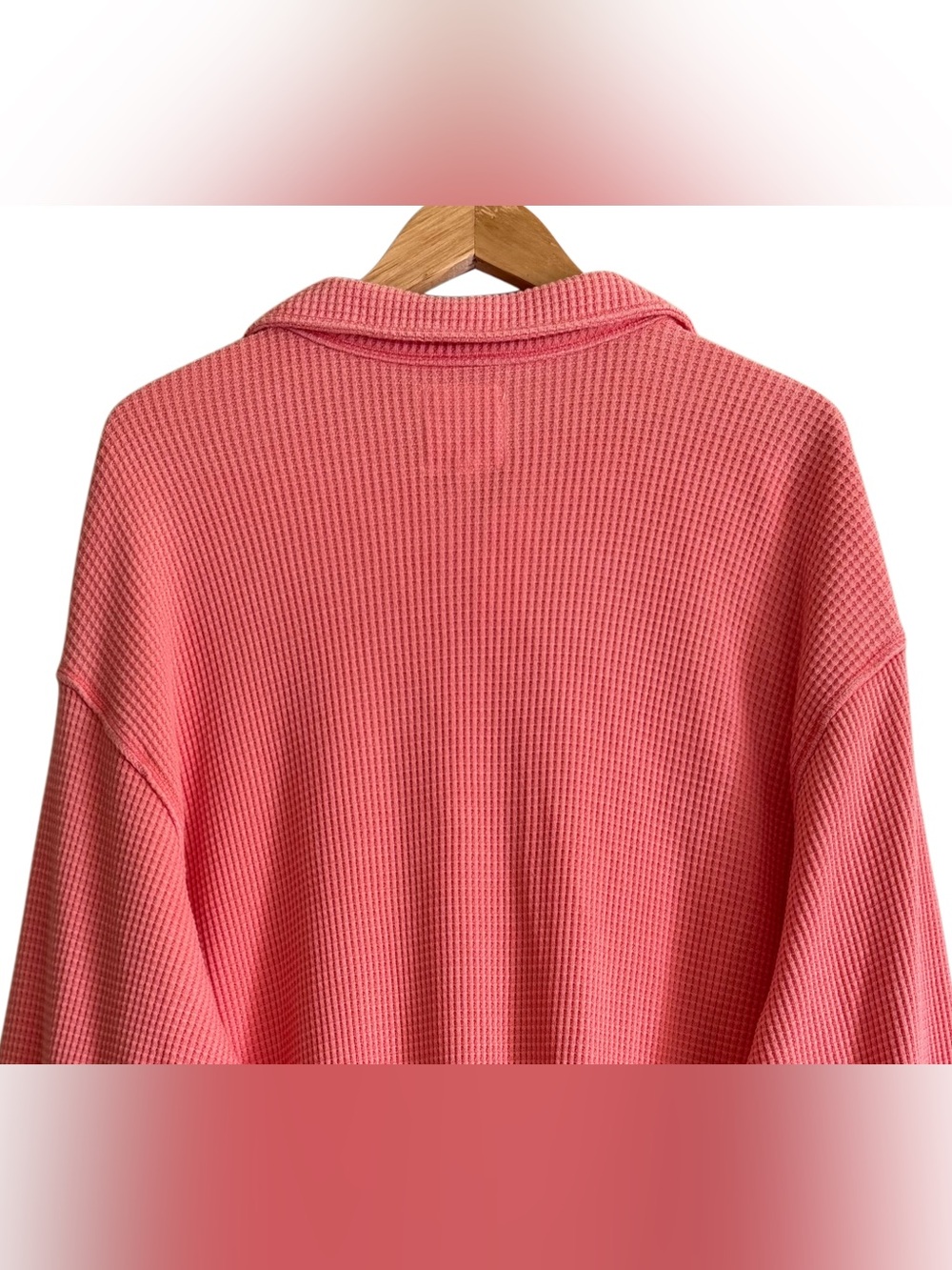 AERIE Oversized Slouchy Comfy Casual LumberJane Waffle Shirt Size XXL NWT - Picture 8 of 11